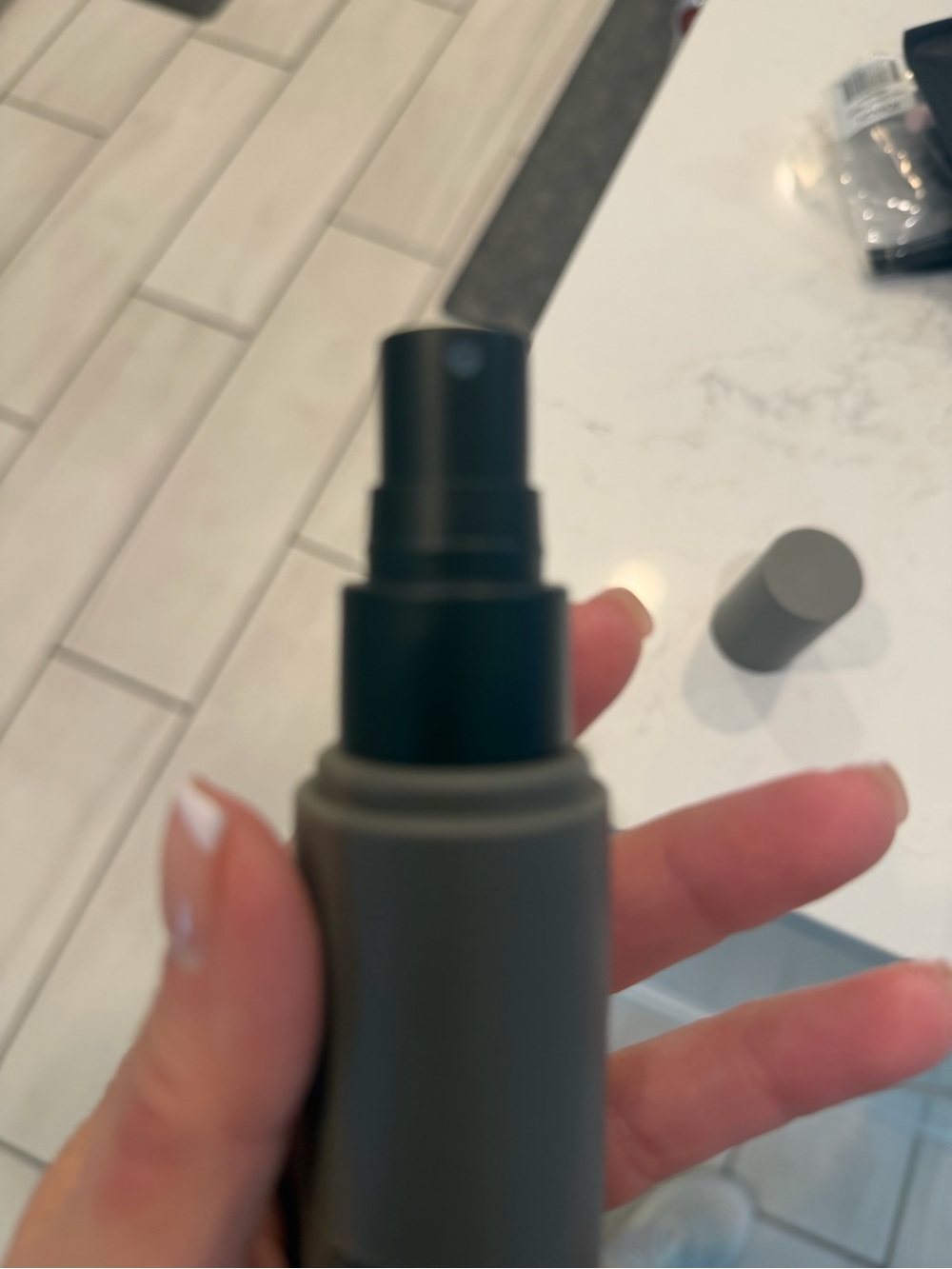 REFY Matte Gray Refillable Facial Mist Bottle Setting Spray - Picture 3 of 3